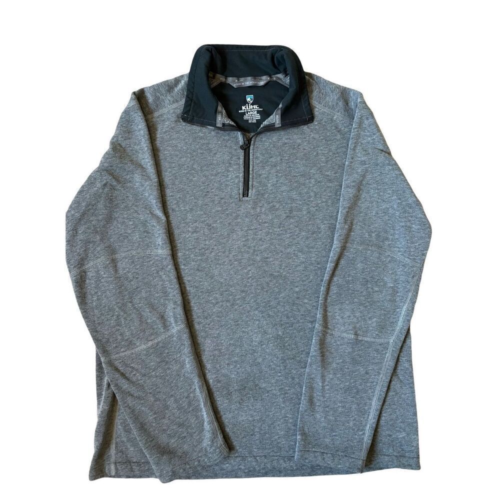 Kuhl Men’s Long Sleeve 1/4 Zip Gray Pullover‎ L Sweater